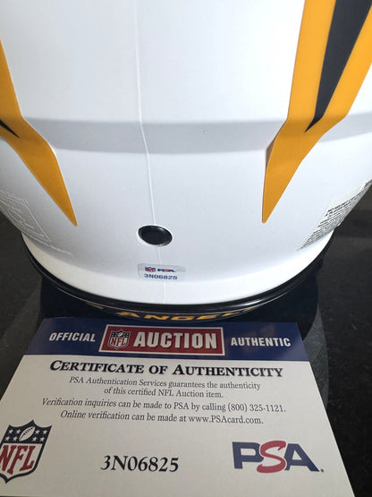 Brenden Rice Signed Los Angeles Chargers⚡Full-Size Authentic Lunar Eclipse Speed Helmet💥