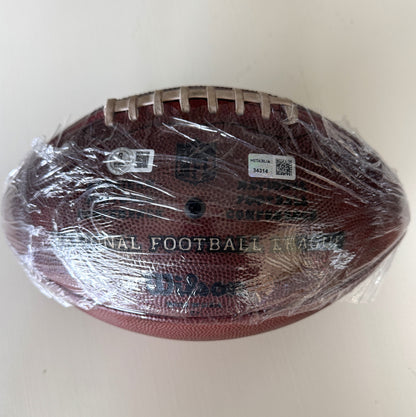Mike Evans GAME USED Signed + Inscribed "NFL Record Season" Wilson Duke Ball Tampa Bay Buccaneers 24-25 Season Inc. Proof of Authenticity 🛡️