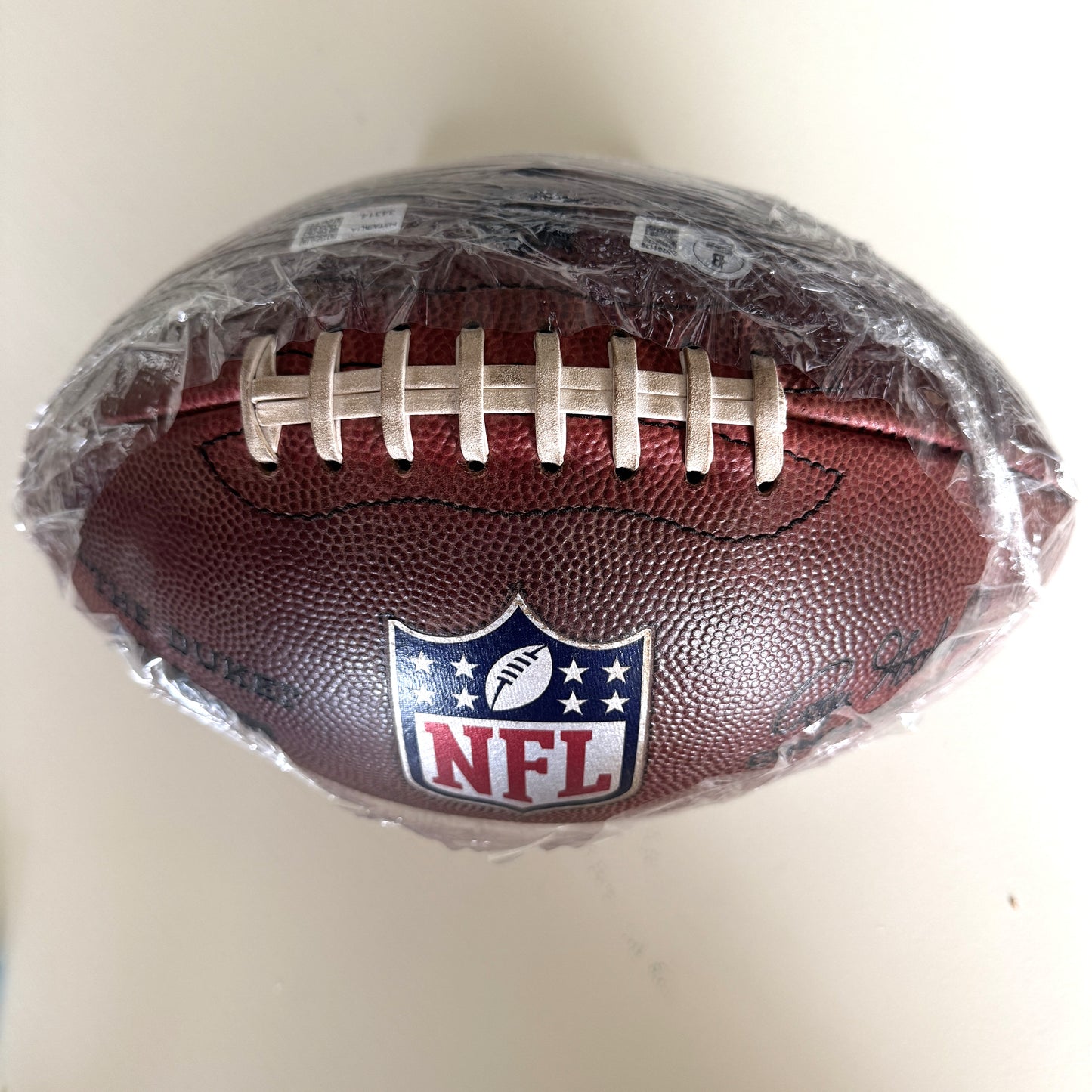 Mike Evans GAME USED Signed + Inscribed "NFL Record Season" Wilson Duke Ball Tampa Bay Buccaneers 24-25 Season Inc. Proof of Authenticity 🛡️