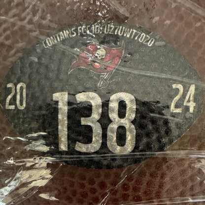 Mike Evans GAME USED Signed + Inscribed "NFL Record Season" Wilson Duke Ball Tampa Bay Buccaneers 24-25 Season Inc. Proof of Authenticity 🛡️
