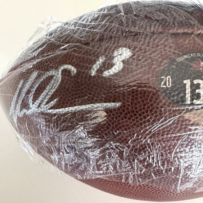 Mike Evans GAME USED Signed + Inscribed "NFL Record Season" Wilson Duke Ball Tampa Bay Buccaneers 24-25 Season Inc. Proof of Authenticity 🛡️