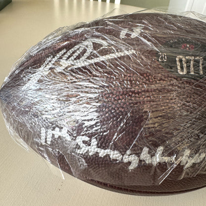 Mike Evans GAME-USED Signed & Inscribed Tampa Bay Buccaneers Duke Ball 24-25 Season Inscription reads “11th Straight 1,000 yd Szn!”