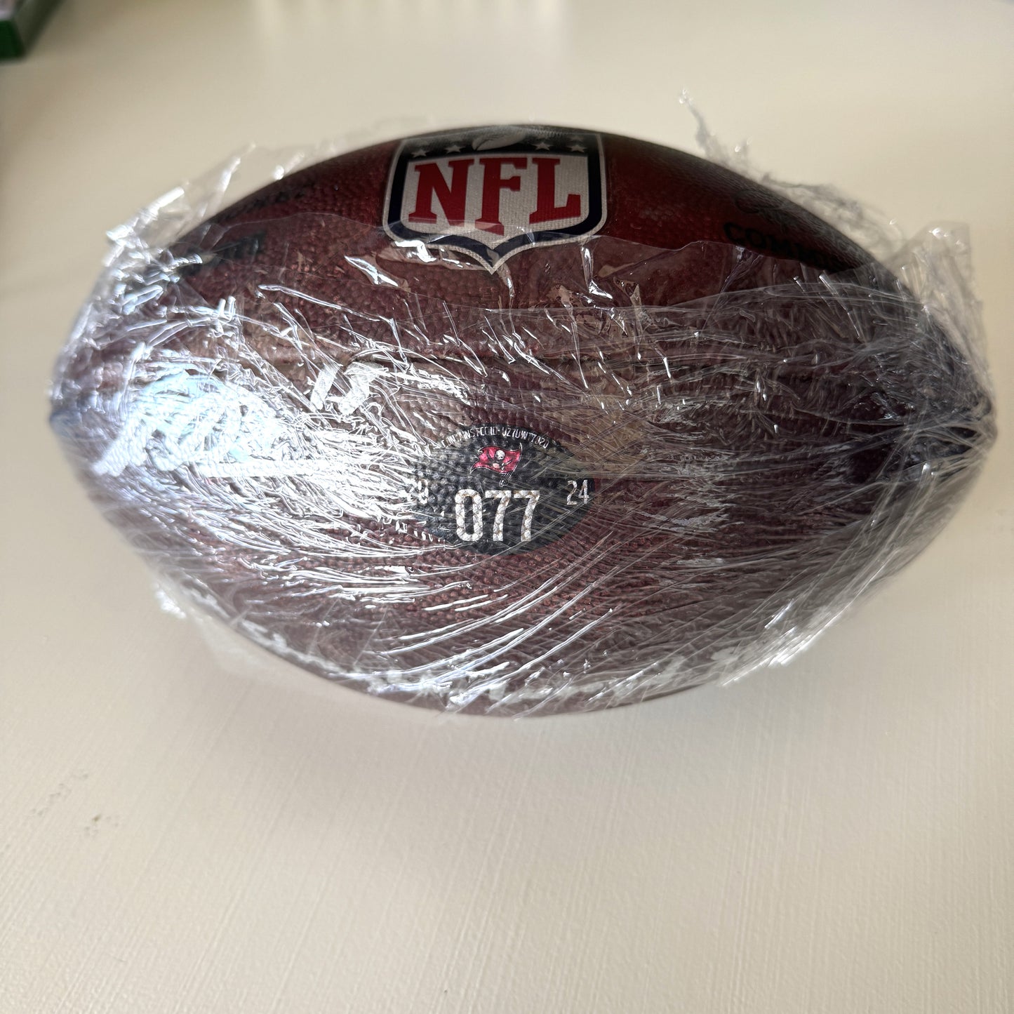 Mike Evans GAME-USED Signed & Inscribed Tampa Bay Buccaneers Duke Ball 24-25 Season Inscription reads “11th Straight 1,000 yd Szn!”