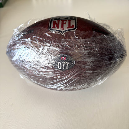 Mike Evans GAME-USED Signed & Inscribed Tampa Bay Buccaneers Duke Ball 24-25 Season Inscription reads “11th Straight 1,000 yd Szn!”