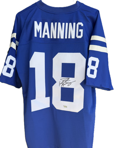 Peyton Manning Hand Signed Indianapolis Colts Mitchell & Ness Throwback NFL Jersey Inc. Fanatics Authenticity 🛡️