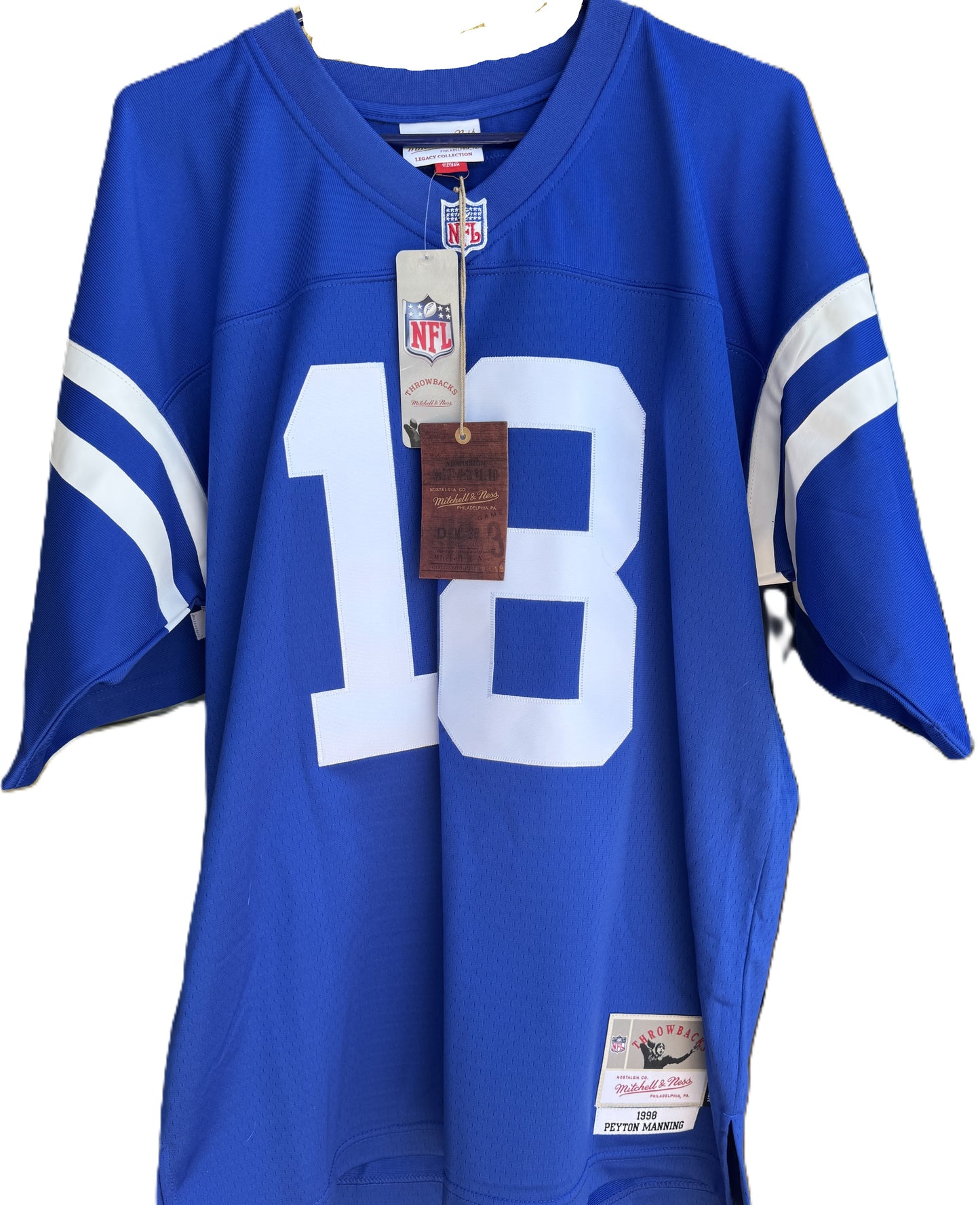 Peyton Manning Hand Signed Indianapolis Colts Mitchell & Ness Throwback NFL Jersey Inc. Fanatics Authenticity 🛡️