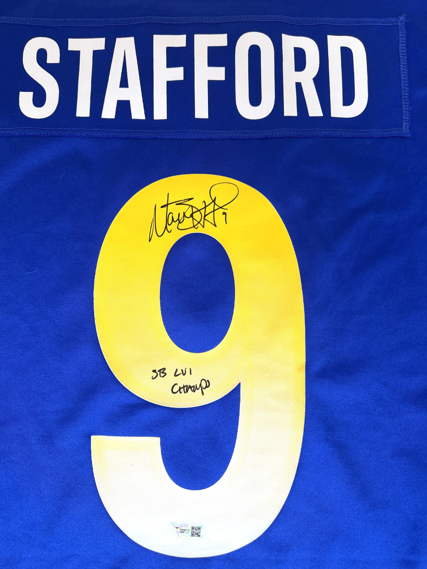 Matthew Stafford Signed✍️ Los Angeles Rams Nike Jersey Inscribed SB LVI Champs