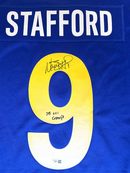 Matthew Stafford Signed✍️ Los Angeles Rams Nike Jersey Inscribed SB LVI Champs
