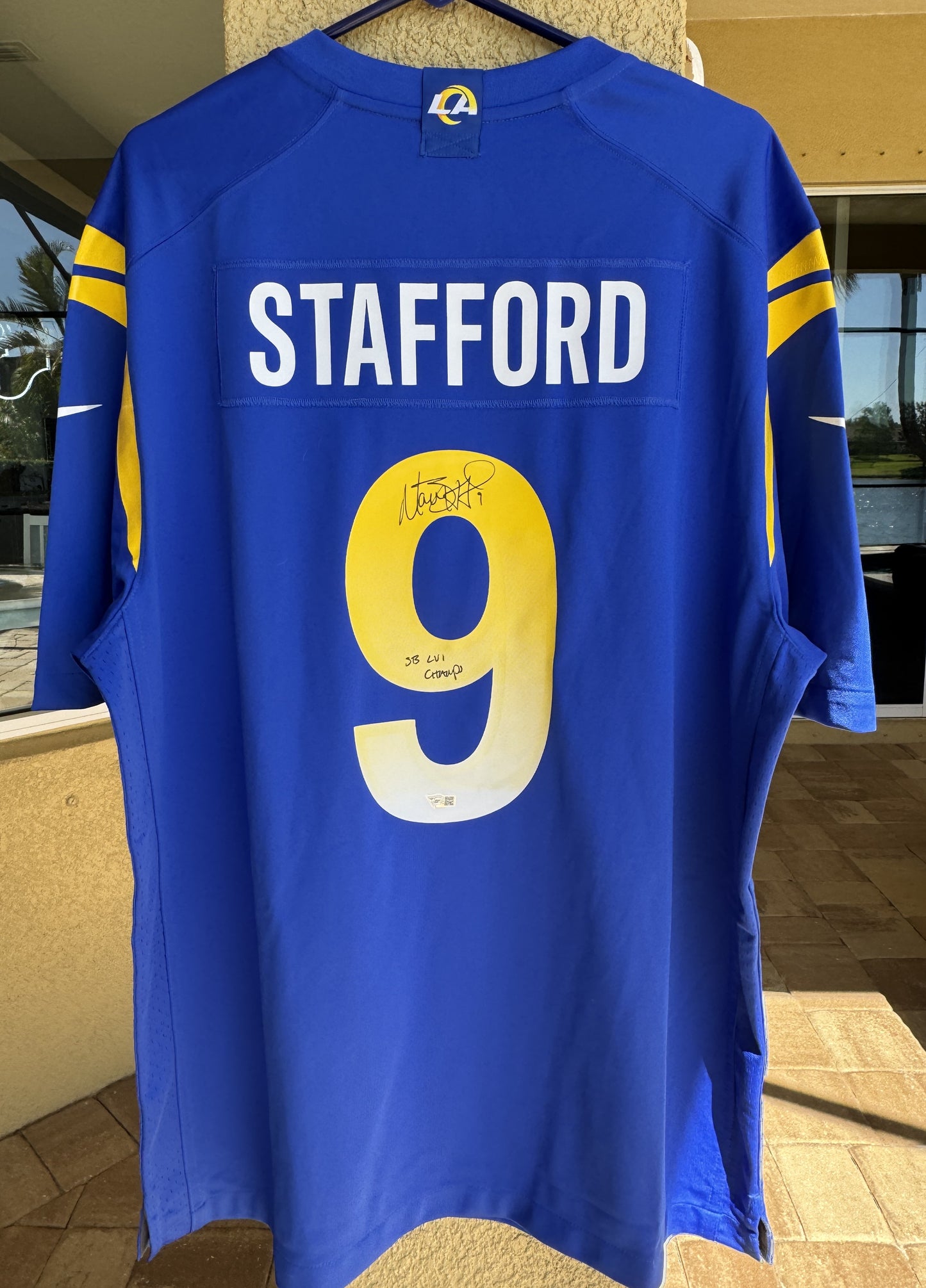 Matthew Stafford Signed✍️ Los Angeles Rams Nike Jersey Inscribed SB LVI Champs