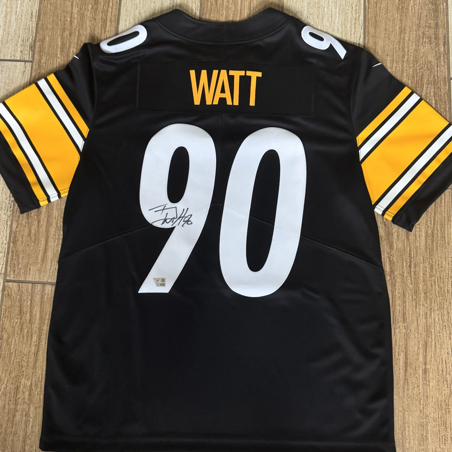 T. J. Watt Hand-Signed ✍️ Pittsburgh Steelers AUTHENTIC Nike NFL Jersey 👕 Includes Fanatics Hologram for Authenticity 🛡️