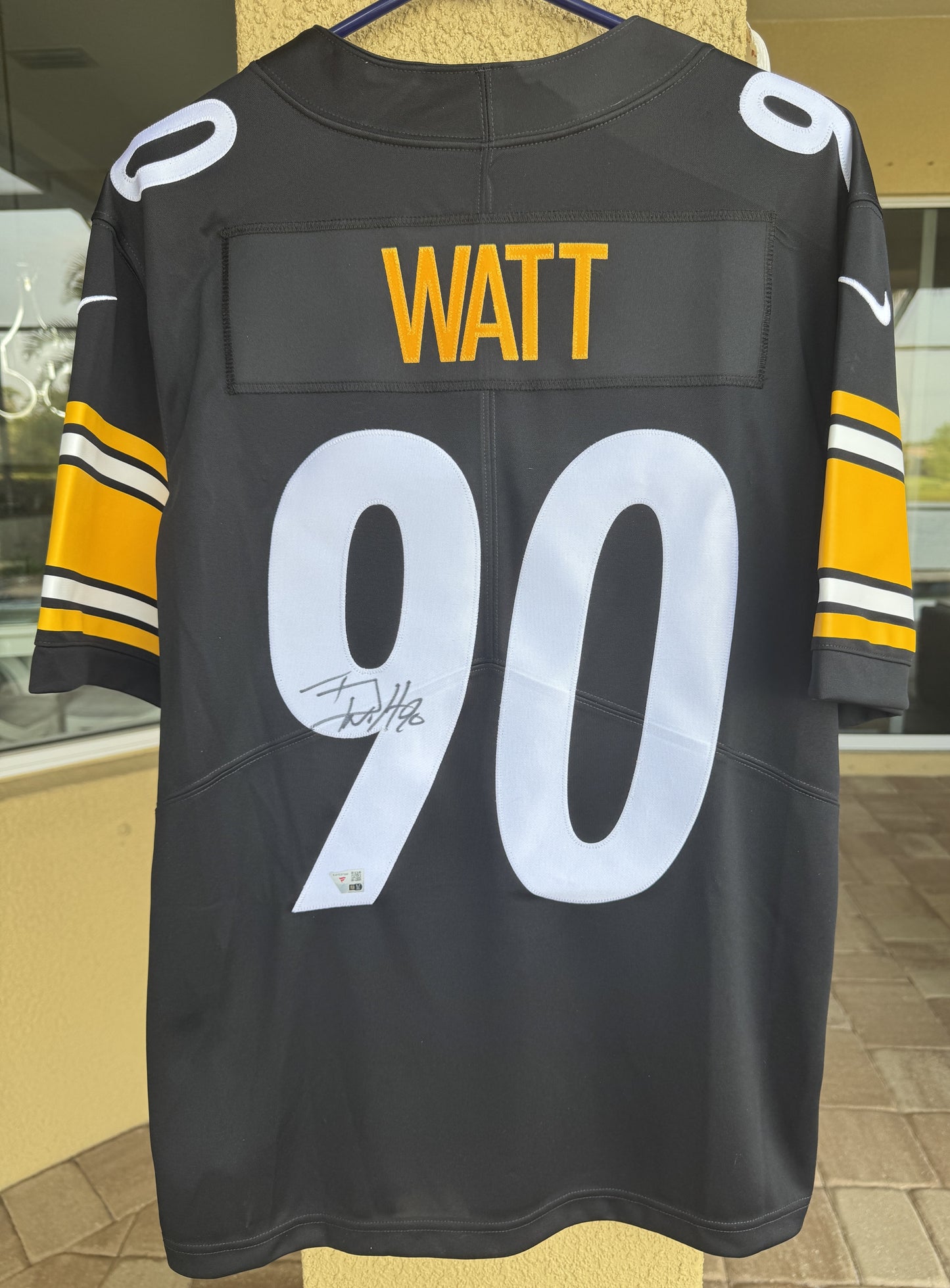 T. J. Watt Hand-Signed ✍️ Pittsburgh Steelers AUTHENTIC Nike NFL Jersey 👕 Includes Fanatics Hologram for Authenticity 🛡️