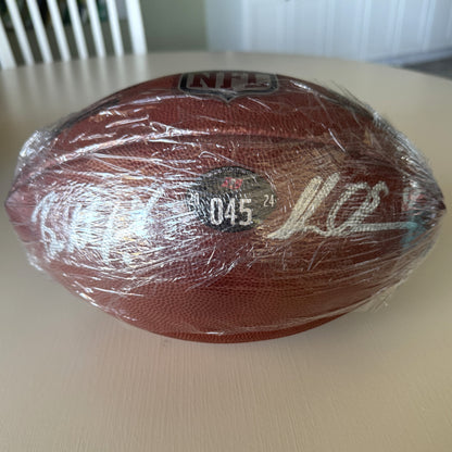 Mike Evans + Baker Mayfield Dual Signed GAME USED Wilson DUKE Ball Tampa Bay Buccaneers Proof of Authenticity included 📄