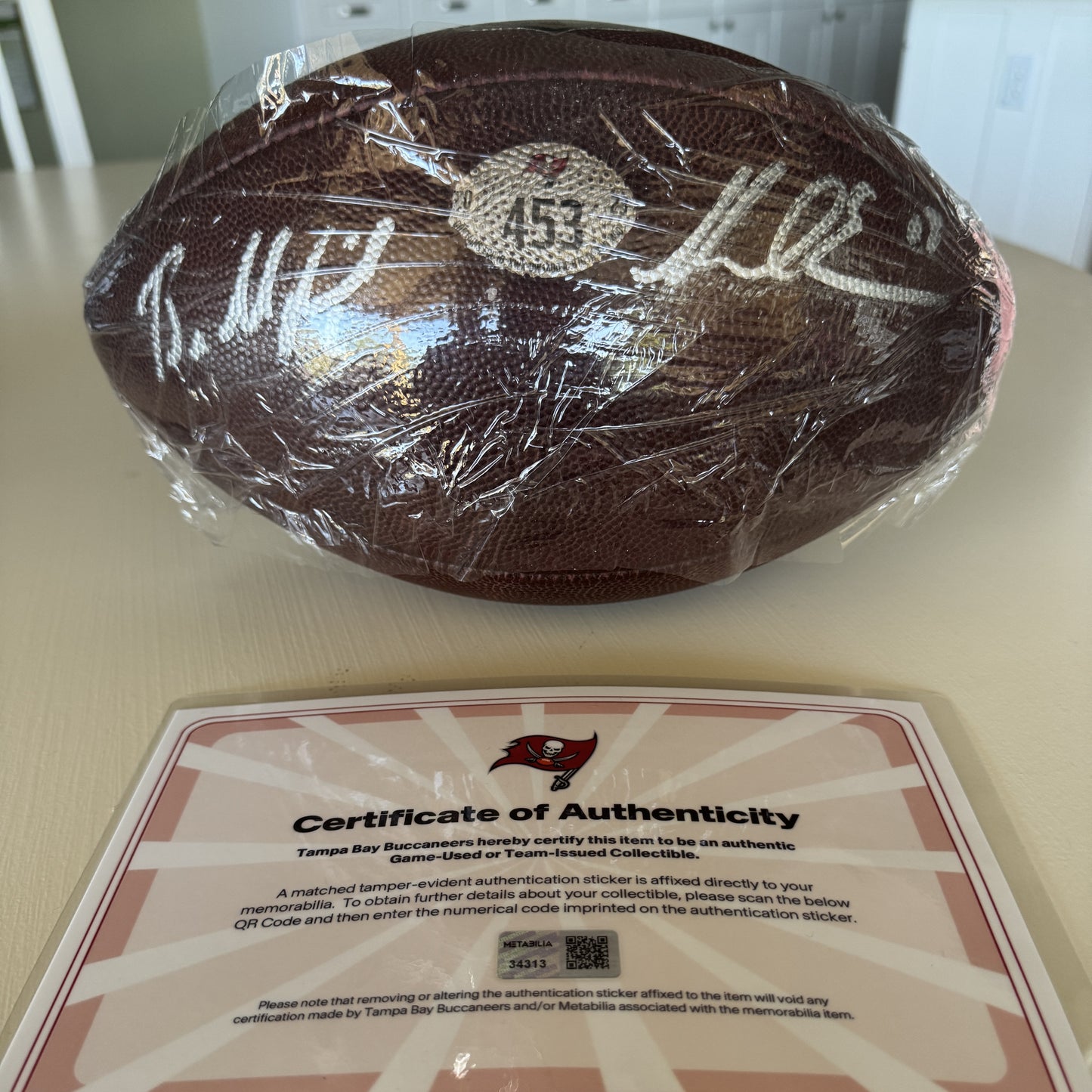 Baker Mayfield and Mike Evans DUAL Signed GAME USED Wilson DUKE Ball 🏈 Tampa Bay Buccaneers Proof of Authenticity included 📄🛡