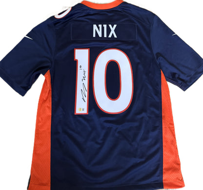 BO NIX Signed ✍️ Denver Broncos 🐎 NIKE Limited NFL Jersey - Sports Memorabilia🏈 Inc. Authentication 🛡️