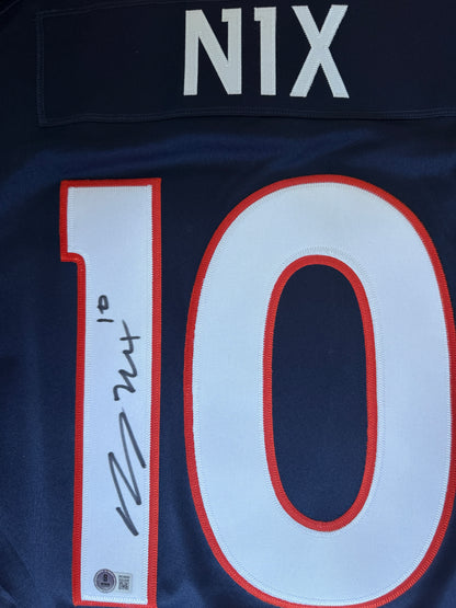 BO NIX Signed ✍️ Denver Broncos 🐎 NIKE Limited NFL Jersey - Sports Memorabilia🏈 Inc. Authentication 🛡️
