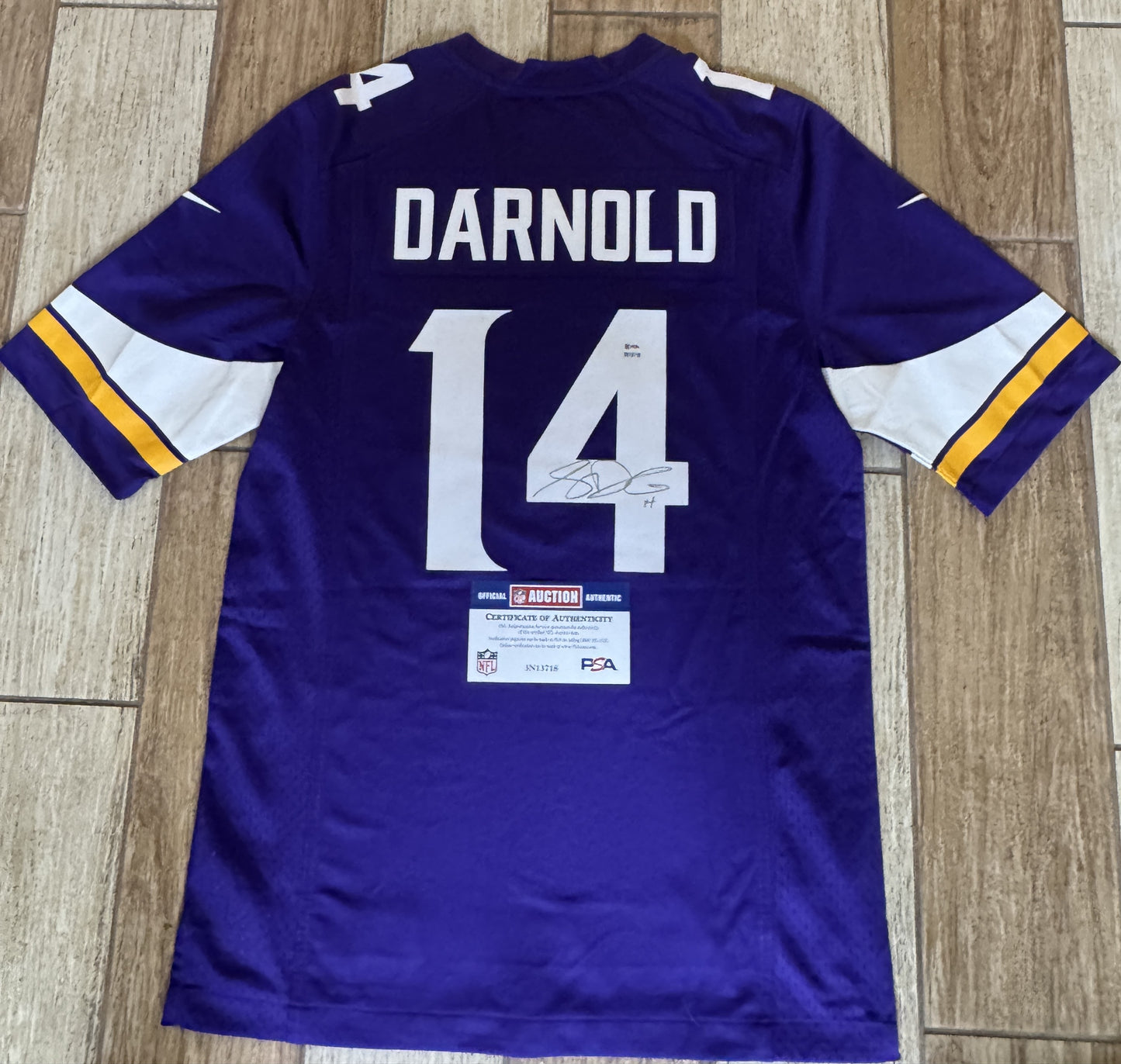 Sam Darnold Minnesota Vikings Signed✍️Replica Nike Jersey👕NFL Memorabilia💜