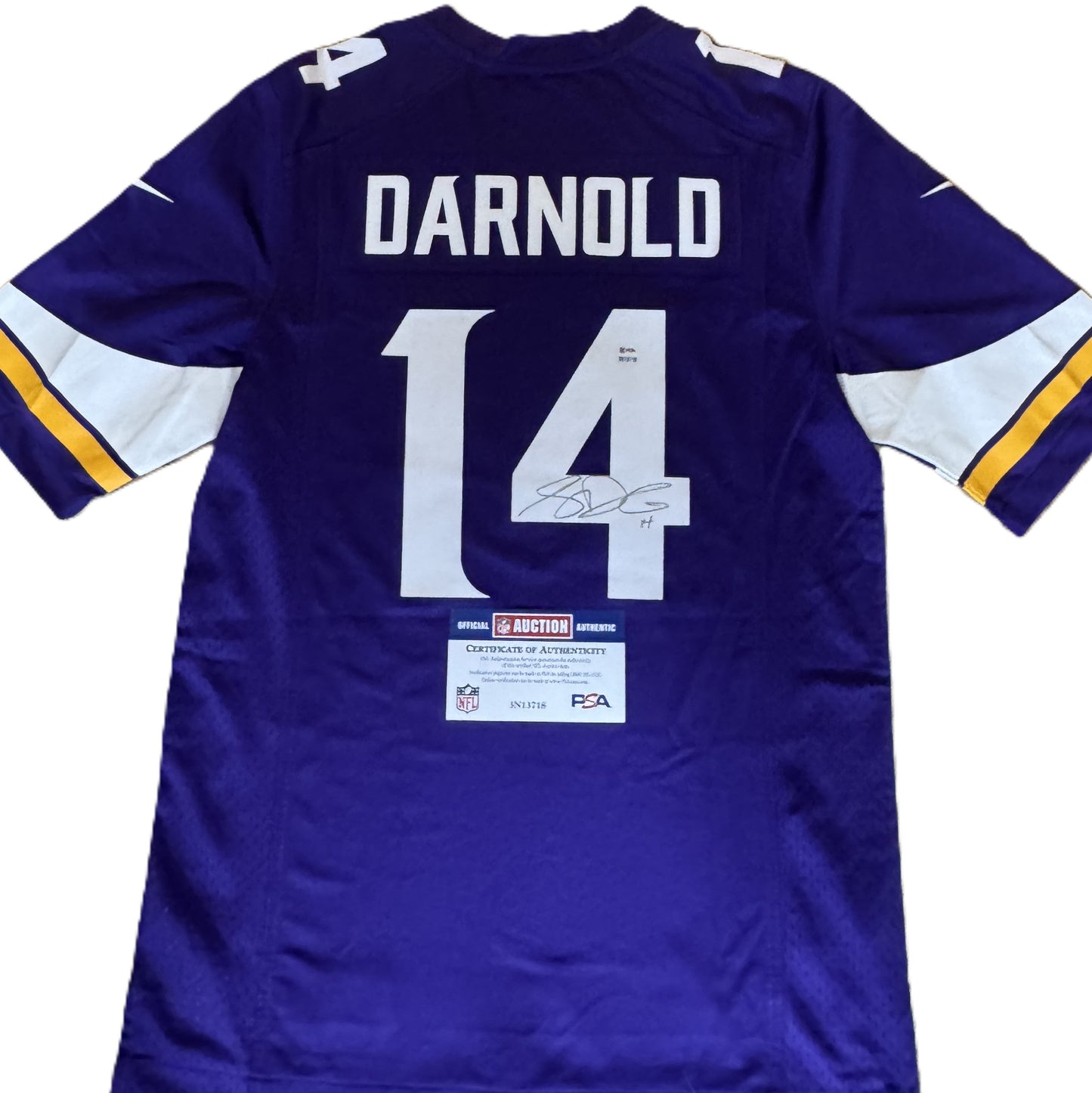Sam Darnold Hand Signed ✍️ Minnesota Vikings Nike NFL Jersey👕 Also includes PSA Authenticity 🛡️
