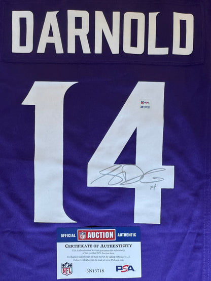 Sam Darnold Hand Signed ✍️ Minnesota Vikings Nike NFL Jersey👕 Also includes PSA Authenticity 🛡️