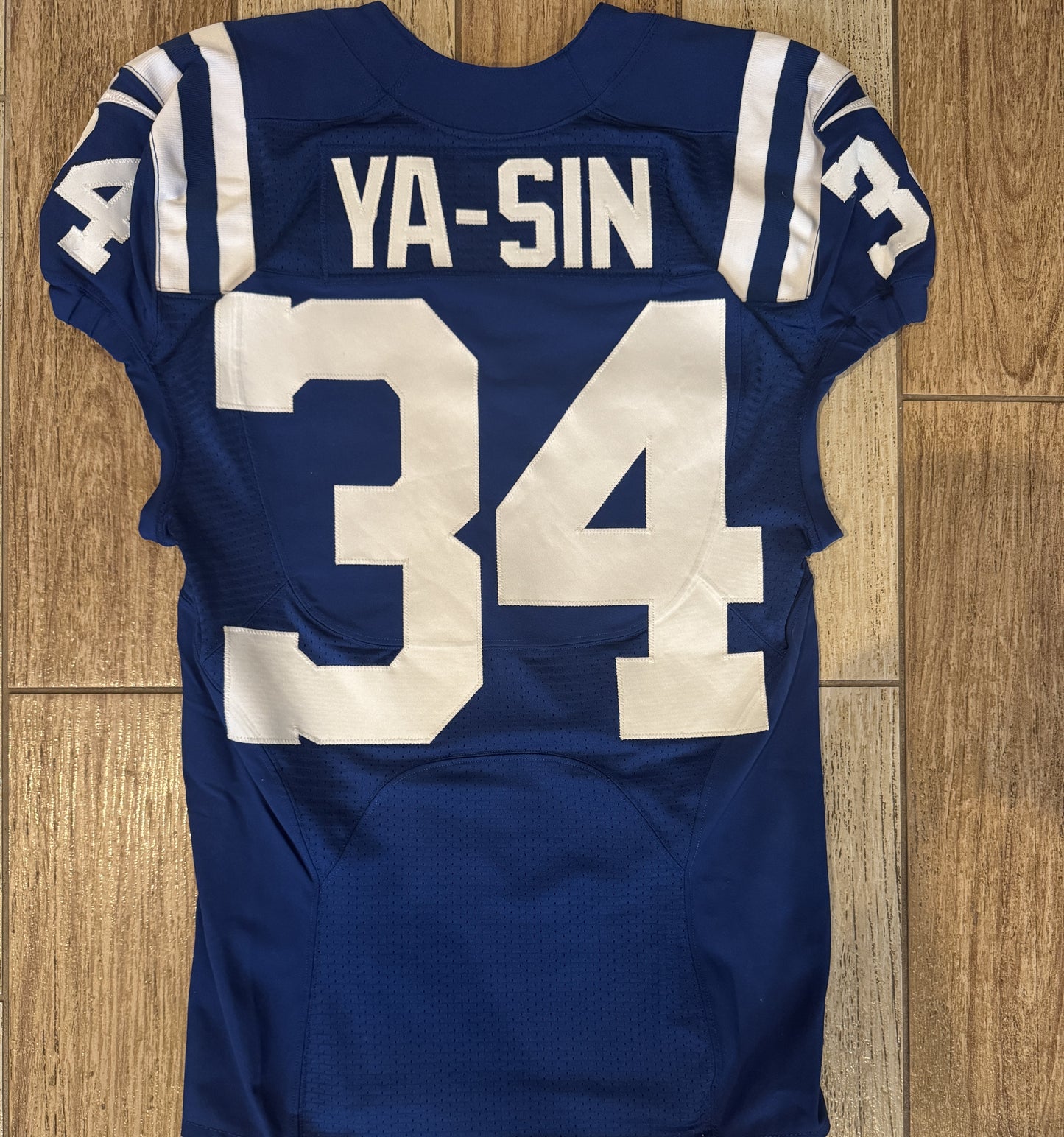 Rock Ya-Sin TEAM / GAME ISSUED 💪 Indianapolis Colts 🐎 Nike NFL Jersey 👕 Inc. COA and 100 NFL seasons Patch