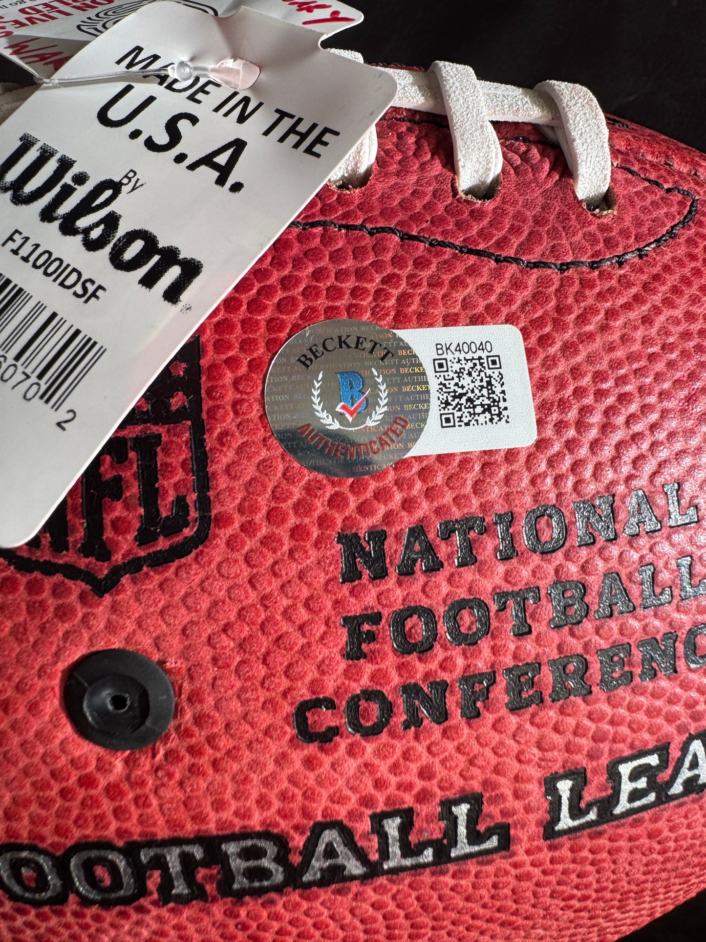 Fred Warner Signed San Francisco 49ers 75th Anniversary Official Wilson Duke NFL Football with “49ers 75th Annie.” Inscription