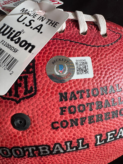 Fred Warner Signed San Francisco 49ers 75th Anniversary Official Wilson Duke NFL Football with “49ers 75th Annie.” Inscription