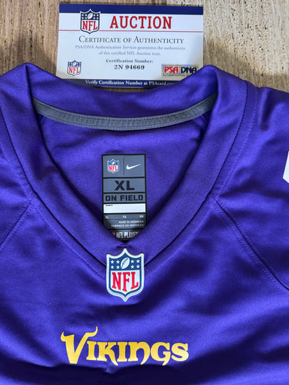 Justin Jefferson Hand Signed Minnesota Vikings ⚔️ Replica Nike NFL Jersey 👕 Also includes Authenticity 🛡️