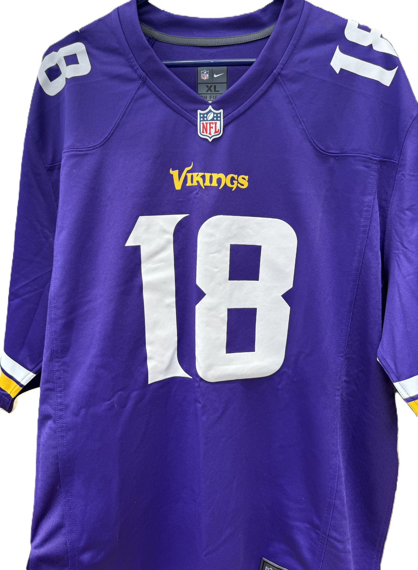 Justin Jefferson Hand Signed Minnesota Vikings ⚔️ Replica Nike NFL Jersey 👕 Also includes Authenticity 🛡️
