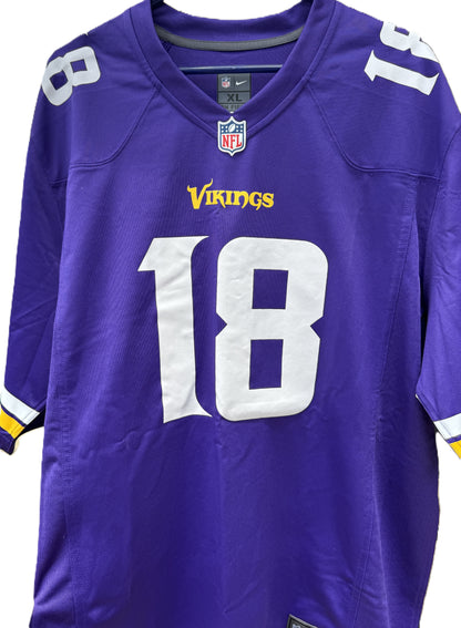 Justin Jefferson Hand Signed Minnesota Vikings ⚔️ Replica Nike NFL Jersey 👕 Also includes Authenticity 🛡️
