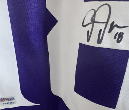 Justin Jefferson Hand Signed Minnesota Vikings ⚔️ Replica Nike NFL Jersey 👕 Also includes Authenticity 🛡️