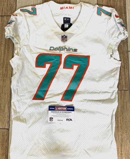 Jesse Davis GAME WORN 💪 Miami Dolphins 🐬 Nike On-Field NFL Jersey🎽 includes PSA Authenticity 🛡️