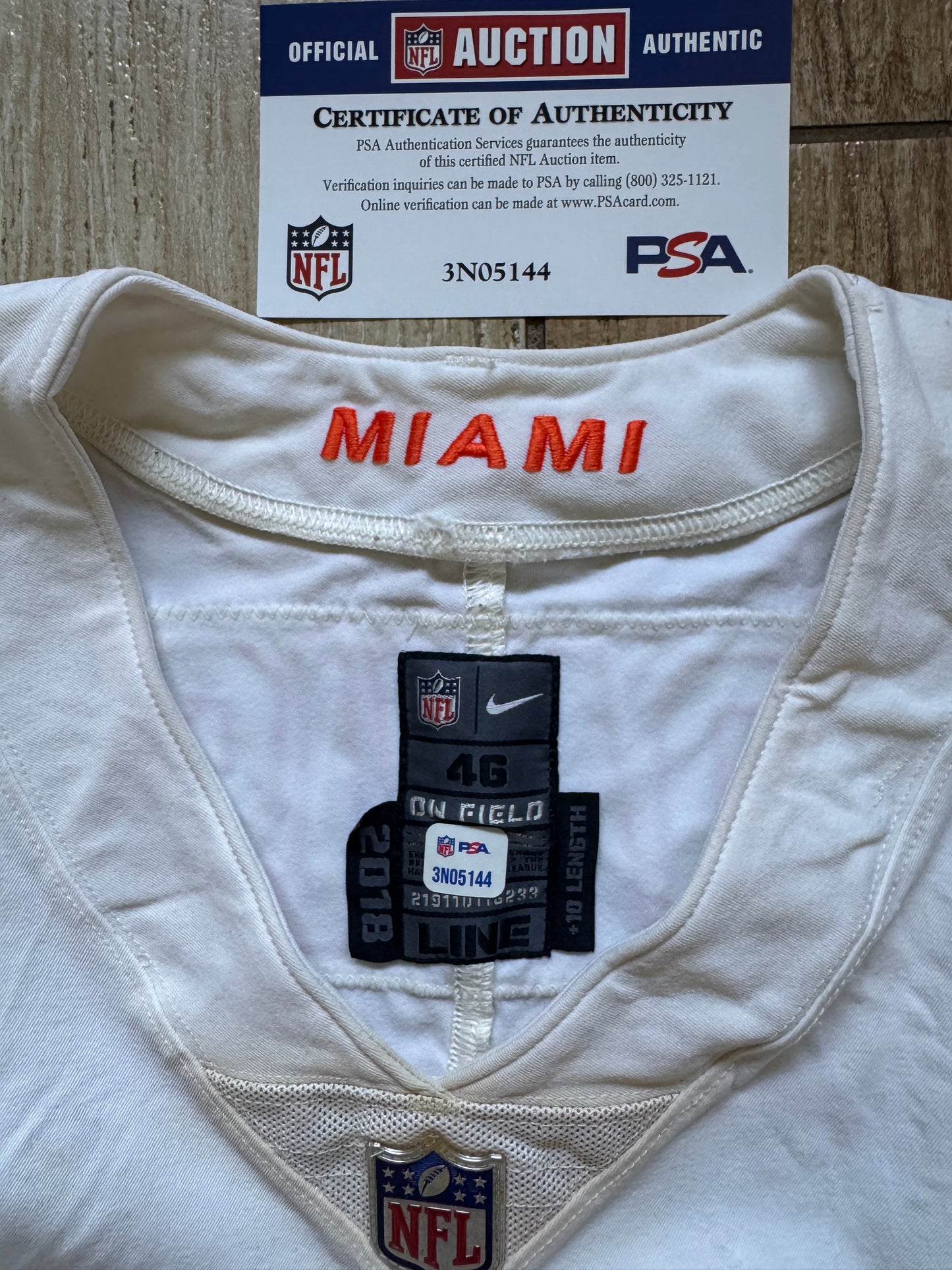 Jesse Davis GAME WORN 💪 Miami Dolphins 🐬 Nike On-Field NFL Jersey🎽 includes PSA Authenticity 🛡️