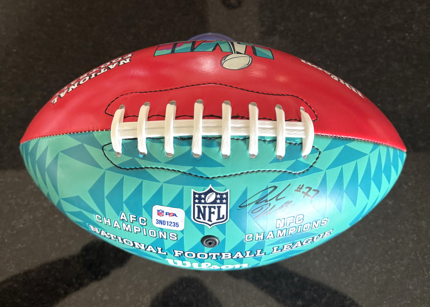 Travis Kelce Signed✍️Kansas City Chiefs Super Bowl 57 Ball With over 15 Signatures inc. Travis Kelce, Jerrick McKinnon, Harrison Butker, Nick Allegretti, Andrew Wylie...