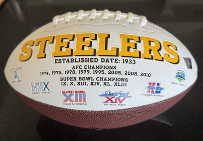 Najee Harris 💪Signed ✍️Pittsburgh Steelers LIMITED EDITION Football with Inscription Inc. Fanatics Hologram 🛡️