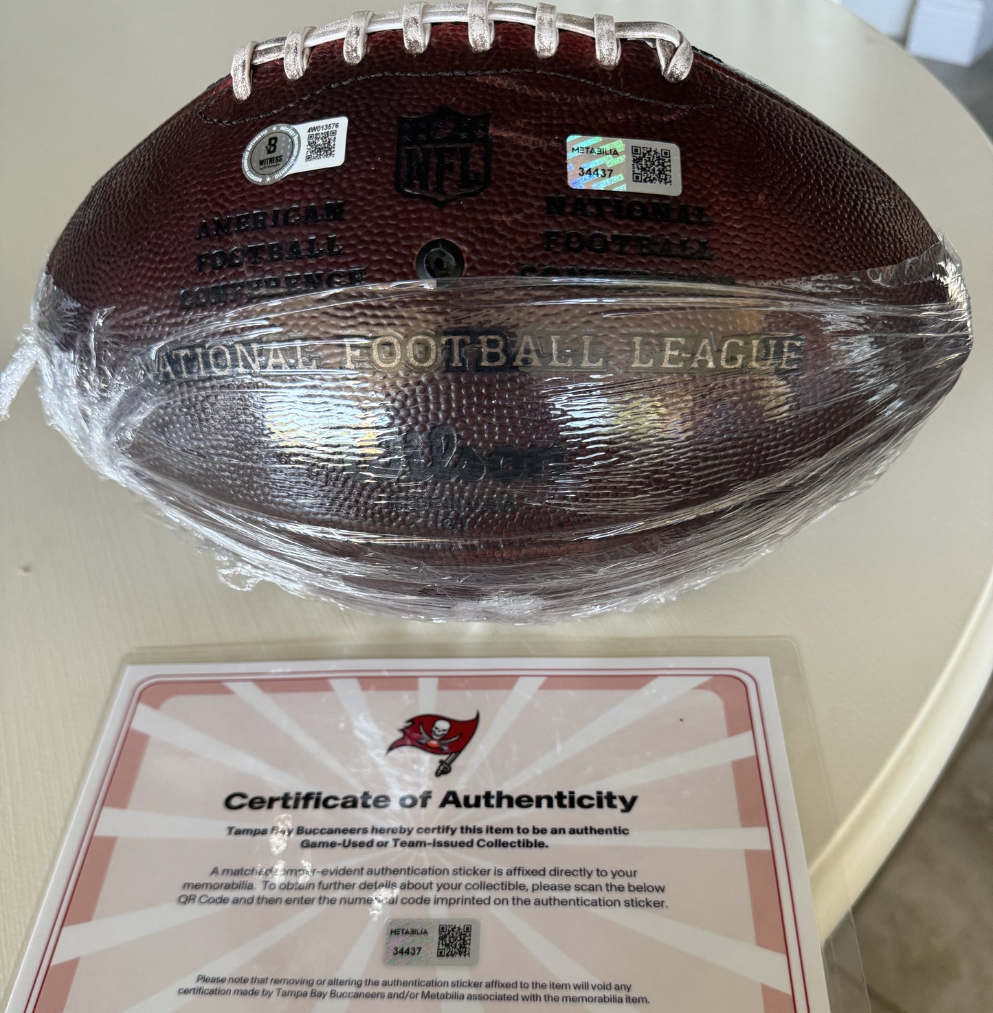 Baker Mayfield GAME USED 11/10/24 PHOTO MATCHED Signed and Inscribed Wilson Duke Ball Tampa Bay Buccaneers vs San Francisco 49ers Also includes Proof of Authenticity 🛡️