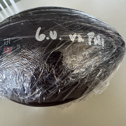 Baker Mayfield GAME USED 09/28/2025 Signed + Inscribed Tampa Bay Buccaneers Ball vs Philadelphia Eagles Also includes Proof of Authenticity 🛡️