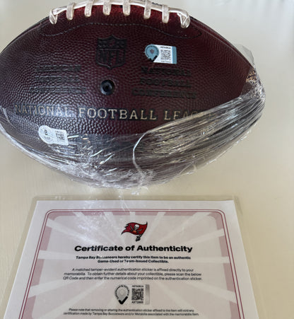 Baker Mayfield GAME USED 09/28/2025 Signed + Inscribed Tampa Bay Buccaneers Ball vs Philadelphia Eagles Also includes Proof of Authenticity 🛡️