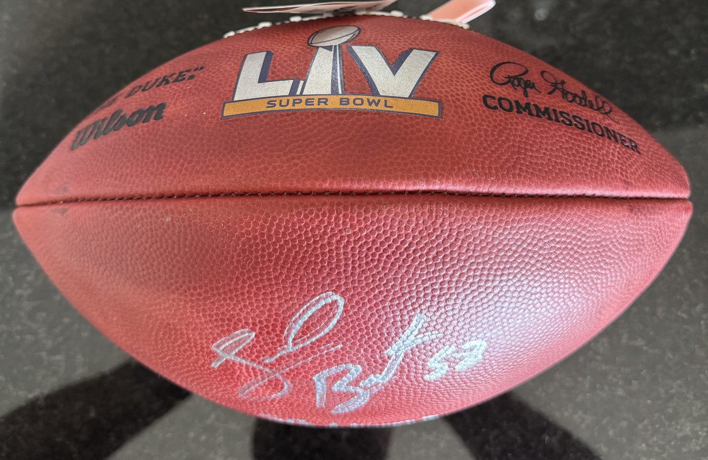Shaquil Barrett Signed✍️Tampa Bay Buccaneers Super Bowl LV Duke Football with“SB LV CHAMPS” Inscription