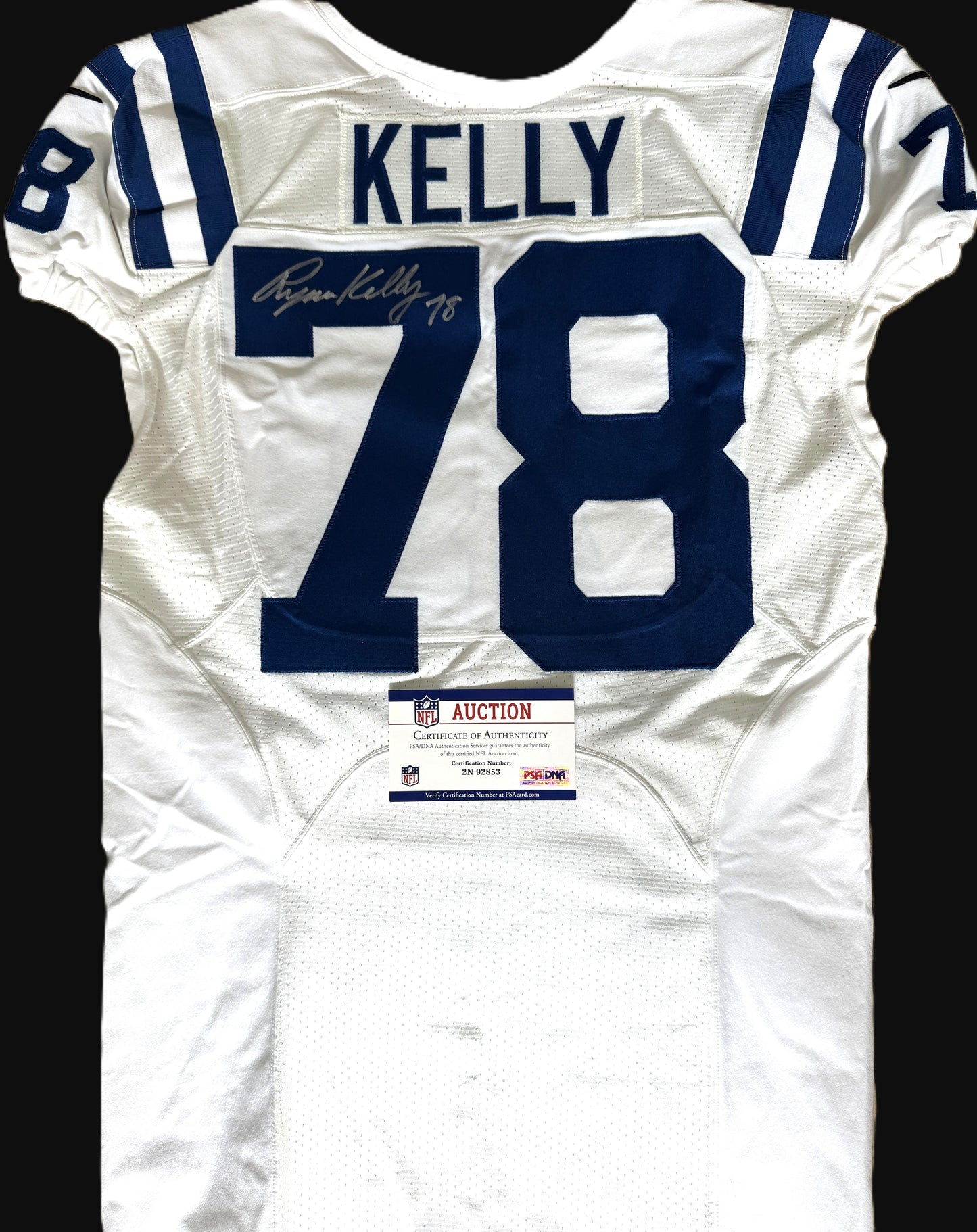 Ryan Kelly Signed ✍️ GAME WORN 10/06/22 Indianapolis Colts On-Field NFL Jersey 🎽 vs. Denver Broncos Also includes PSA Authenticity 🛡️