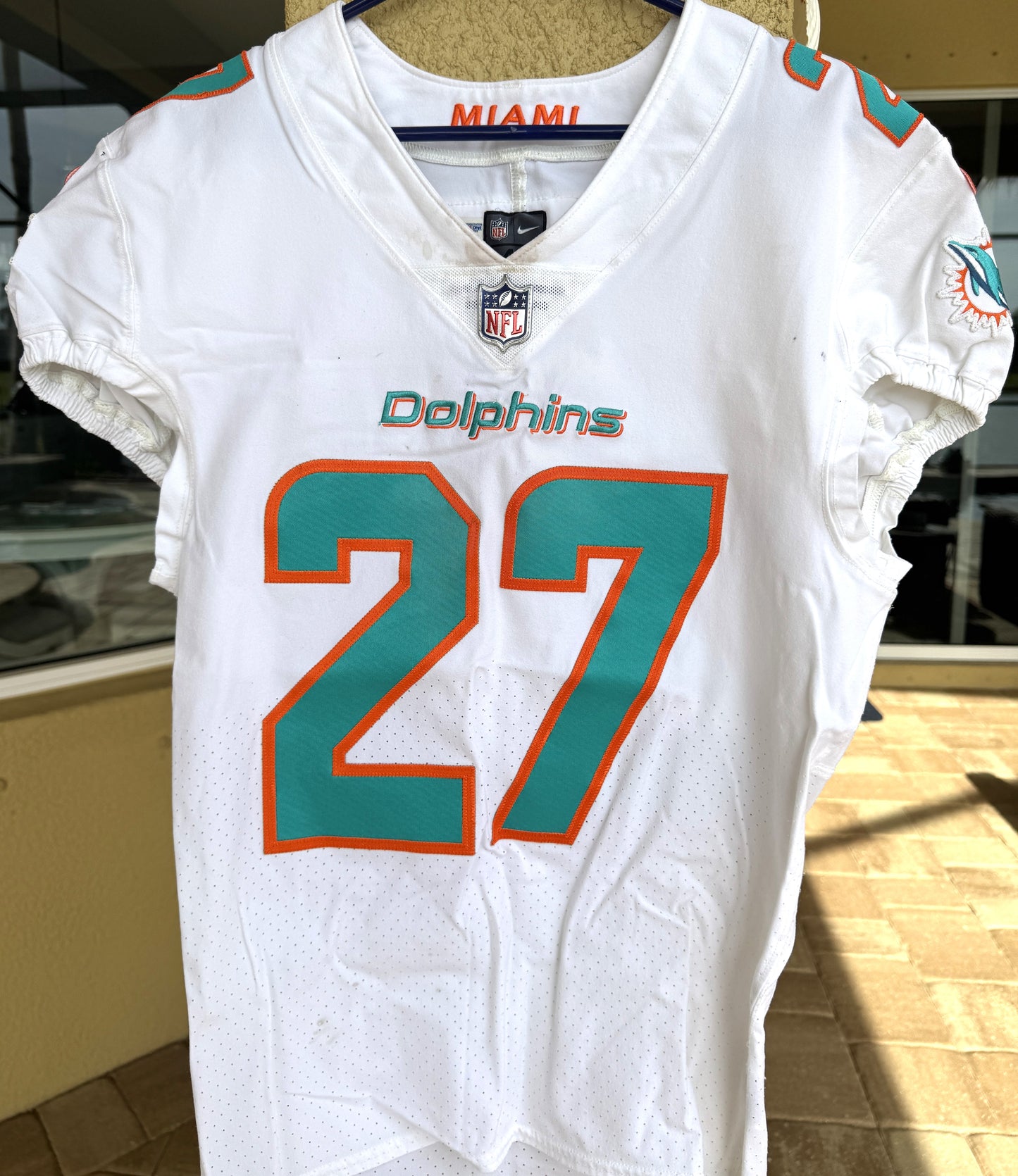 Justin Coleman GAME WORN 10/17/21 PHOTO MATCHED 📸 Miami Dolphins🐬On-Field Jersey 🎽 inc. PSA Authenticity 🛡️ vs Jacksonville Jaguars