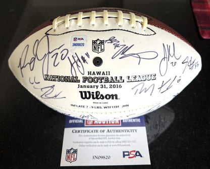 Pro Bowl Games 2016 Wilson Duke Ball Signed 🖊️ By Over 30 Players including Richard Sherman, Andrew Whitworth, Russell Wilson, Calais Campbell, Darren Sproles, Julio Jones, AJ Green, Delanie Walker, Derrick Johnson & Malcolm Jenkins + many more...