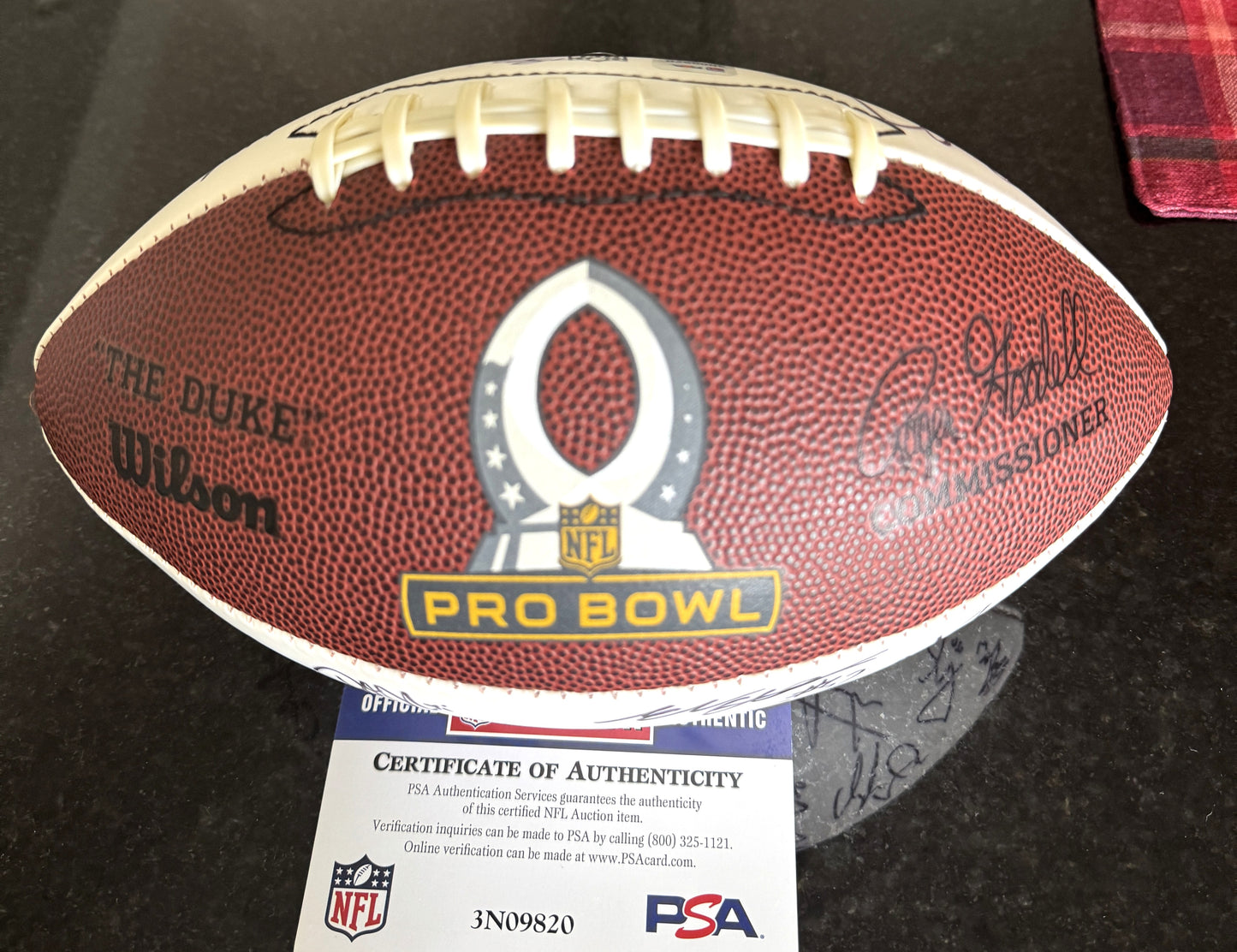 Pro Bowl Games 2016 Wilson Duke Ball Signed 🖊️ By Over 30 Players including Richard Sherman, Andrew Whitworth, Russell Wilson, Calais Campbell, Darren Sproles, Julio Jones, AJ Green, Delanie Walker, Derrick Johnson & Malcolm Jenkins + many more...
