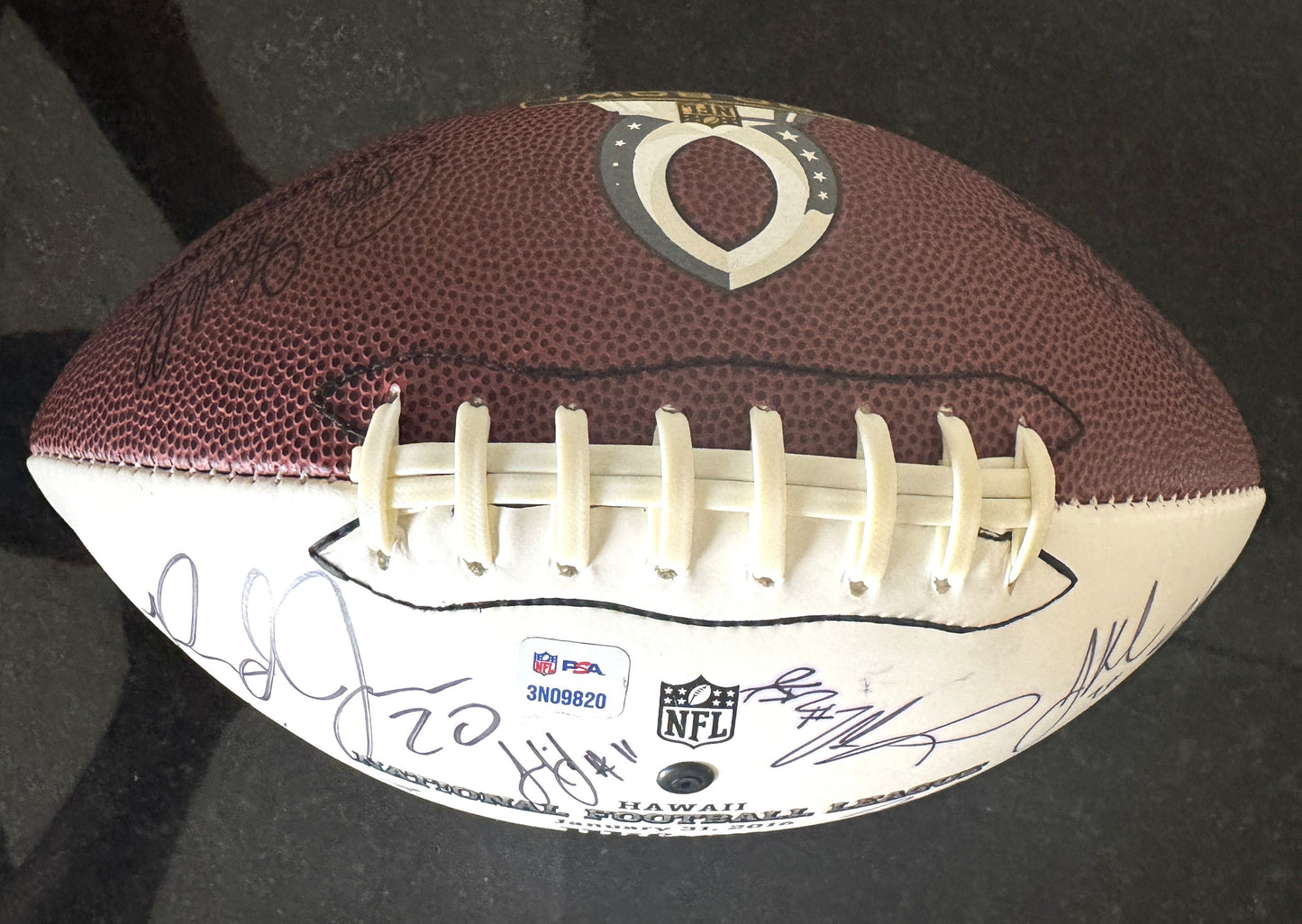 Pro Bowl Games 2016 Wilson Duke Ball Signed 🖊️ By Over 30 Players including Richard Sherman, Andrew Whitworth, Russell Wilson, Calais Campbell, Darren Sproles, Julio Jones, AJ Green, Delanie Walker, Derrick Johnson & Malcolm Jenkins + many more...