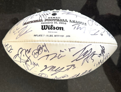 Pro Bowl Games 2016 Wilson Duke Ball Signed 🖊️ By Over 30 Players including Richard Sherman, Andrew Whitworth, Russell Wilson, Calais Campbell, Darren Sproles, Julio Jones, AJ Green, Delanie Walker, Derrick Johnson & Malcolm Jenkins + many more...