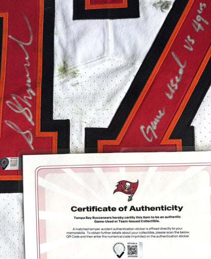Sterling Shepard Signed and Inscribed GAME WORN 10/12/25 Tampa Bay Buccaneers Jersey vs. San Francisco 49ers Also includes COA 🛡️