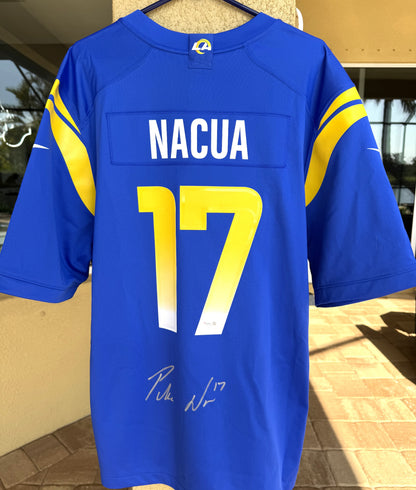 Puka Nacua Signed🖊️Los Angeles Rams🐏Nike ON-FIELD NFL Jersey👕Memorabilia⚡