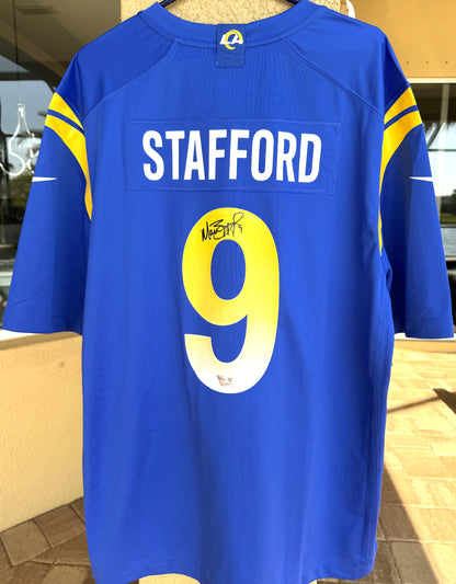 Matthew Stafford Hand-Signed🖊️Los Angeles Rams🐏Nike ON-FIELD NFL Jersey👕