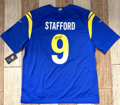 Matthew Stafford Hand-Signed🖊️Los Angeles Rams🐏Nike ON-FIELD NFL Jersey👕