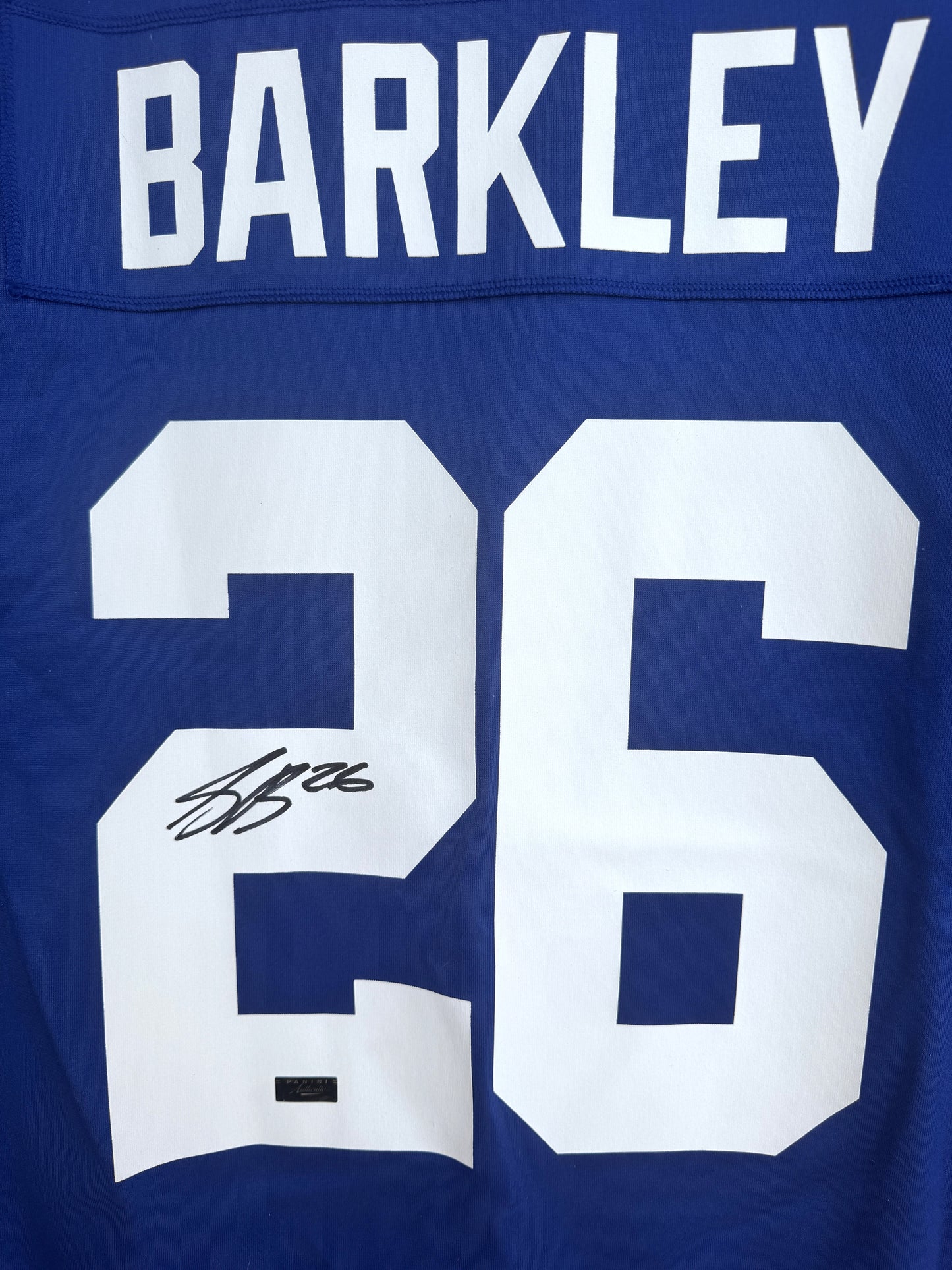 Saquon Barkley Hand Signed ✍️ New York Giants Nike NFL Jersey 👕 Also includes Authenticity 🛡️