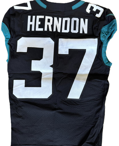 Tre Herndon GAME WORN 10/17/21 Jacksonville Jaguars Nike NFL Jersey 🎽 vs. Miami Dolphins London Game