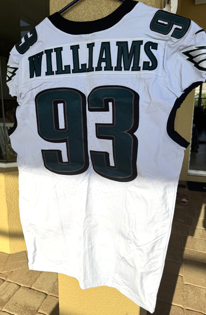 Milton Williams GAME WORN💪09/06/2024 Philadelphia Eagles🦅Nike NFL Jersey👕vs. Green Bay Packers matchup in São Paulo, Brazil